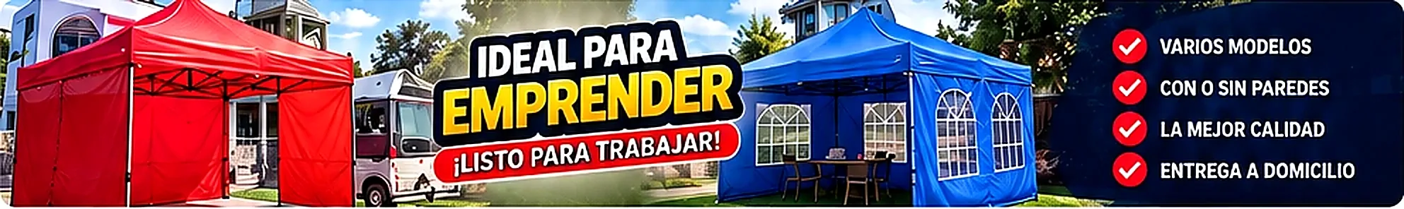 Ideal para emprender: carpas y toldos